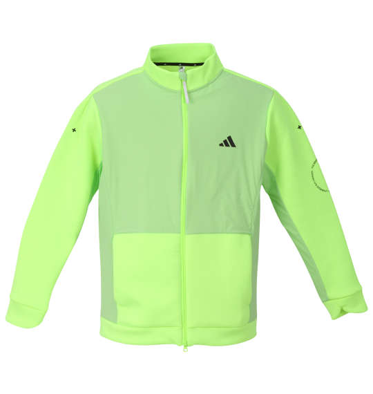大きいサイズ メンズ スポーツ ダンボールニットファブリックミックスフルジップジャケット ルシッドレモン adidas golf アディダスゴルフ 3XL 1278-3353 秋冬 カテゴリー ブランド カタカナ サイズ 3L 4L 5L 6L 8L カジュアル 快適