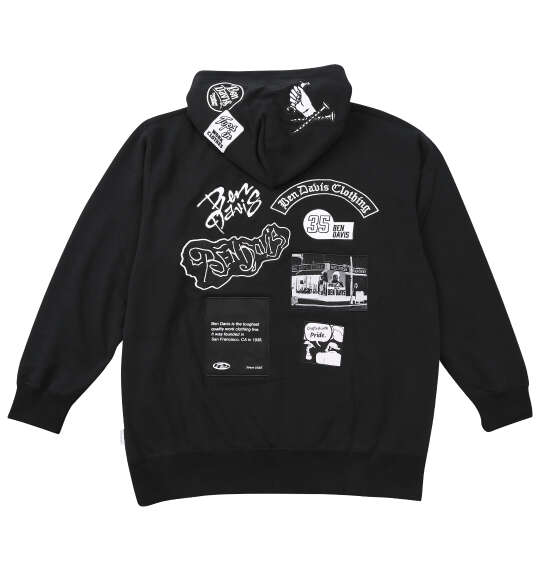 \お買い物マラソン開催中/裏毛マルチワッペンプルパーカー BEN DAVIS|Bigsizeselectshop-avanty