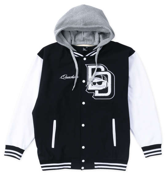 \お買い物マラソン開催中/b-one-soul(ビーワンソウル) DUCK DUDE スウェットスタジアムジャケット ブラック 1258-2393 大きいサイズ メンズ 3L 4L 5L 6L カジュアル おしゃれ ストリート系 ユニークデザイン|Bigsizeselectshop-avanty