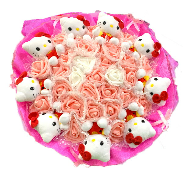 送料無料 暈キティ ぬいぐるみコサージュ L Snro 02はろーきてぃ Hello Kitty サンリオ フラワー付届 ぬいぐるみ ブーケ 黄金時代 嫁く祝儀 ギフト 慶び事 結婚記憶 あすたわい無い相応う Upntabasco Edu Mx