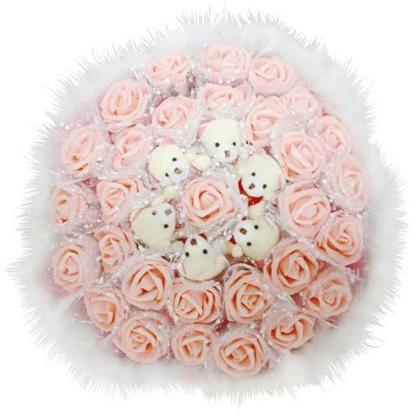 送料無料 ベアブーケ B 15フラワーギフト ブーケ 花束 花 くま ぬいぐるみ 結婚 発表会 イベント お祝い ギフト プレゼント あす楽対応 Yachtingeurope No