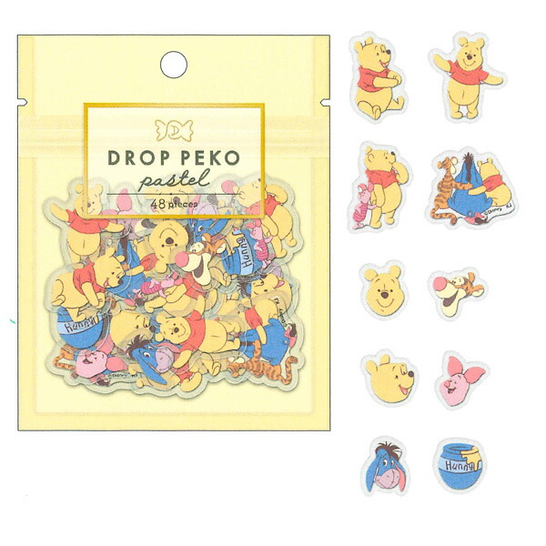 楽天市場 ディズニー ドロップペコ Drop Peco パステルシール くまのプーさん1084キャンディシール フレークシール 文具 文房具 ステーショナリー デコレーション お手紙 レター あす楽対応 ビッグスター ネットショップ