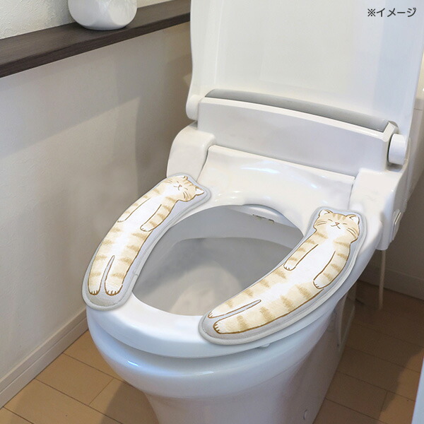 市場 ねこのお昼寝 猫 ME247明邦 トイレインテリア トイレグッズ 便座シート ねこ Afternoon Nap