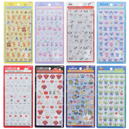 サンスター文具 ボンボンドロップシールmini ディズニー 全8種セット◆新品Ss【即納】【コンビニ受取/郵便局受取対応】