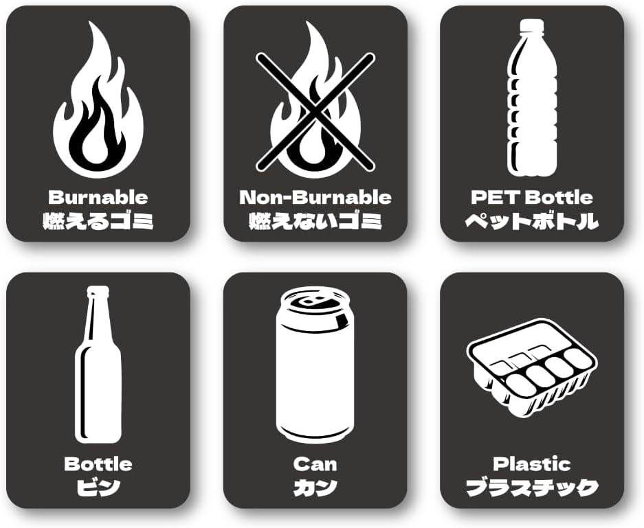 燃えないごみページ 楽天市場】HUB-3-GOMI-03 90x90mmゴミ分別ステッカー シール