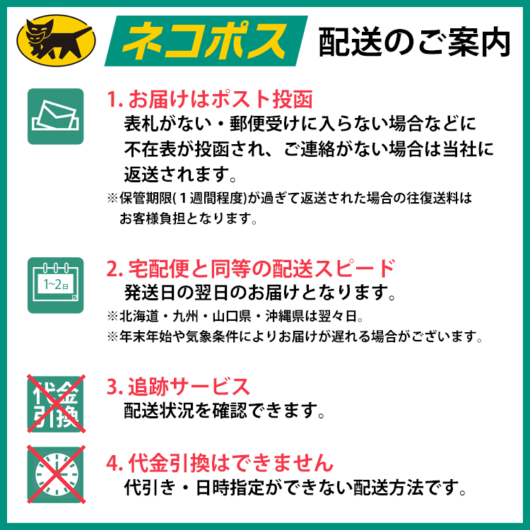 ネコポス便配送のご案内