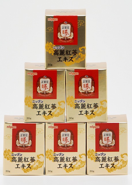 ニップン 高麗紅蔘抽出エキス 高麗人蔘（紅参） 正官庄 30g×6個