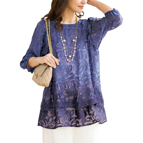 LEONARDブラック 花柄 五分袖チュニック 2025年最新】LEONARD 柄/デザイン：花柄 五分袖・七分袖の人気