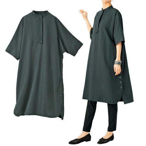 楽天市場】タックワンピース レディース 春夏 日本製 近江麻 シャツ