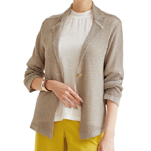 楽天市場】サマージャケット テーラージャケット レディース 麻入り