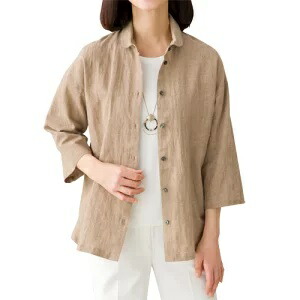 楽天市場】ブラウス コットン 五分袖 開襟シャツ レディース 日本製