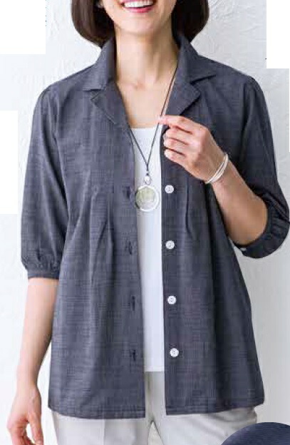 楽天市場】ブラウス 前開き レディース シニア 春夏 日本製 亀田縞