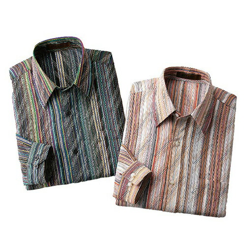 楽天市場】カジュアルシャツ 長袖 和柄 メンズ 日本製 京染め 二越