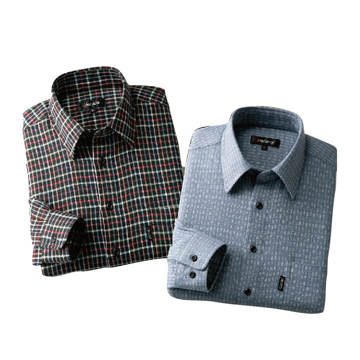 楽天市場】[〈ピエルッチ〉 ウール混ストライプ柄シャツ 同サイズ2色