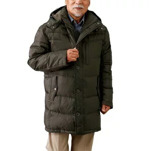 [タルテックス ボンネット付き添い人ダウンハーフコート（全2色）] メンズ 年がしら 秋冬 アウター 成人男性服 成人男性 落ち込む厚地の外套 黒 赤銅色 黒いこと 赤銅色 防寒 生あたたかい あったか 年がしら流行り物 50代 60代 70代 80代 父の日 お父っつぁん 差し上げ物 差し上げ物 p19233