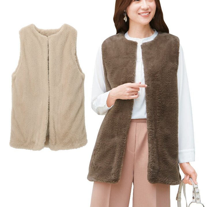 フェイクファーベスト ベスト 前開き プードルファー グレー レディース 婦人服 ミセス シニア 女性 ジレ チョッキ ファーベスト シンプル 秋冬　nss　p25300 楽天市場】ベスト 前開き プードルファー グレー レディース