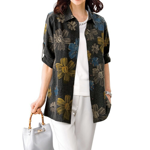 楽天市場】ジャケット シャツ ブラウス レディース シニア 春夏 日本製