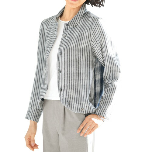 楽天市場】日本製【久留米織ストライプシャツジャケット】p22857サマー