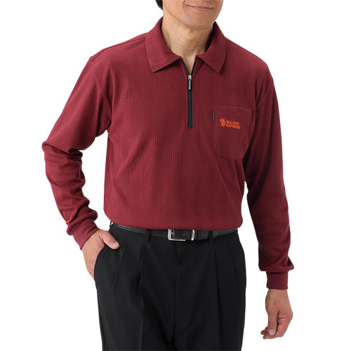 【同サイズ3色組　サルーンエクスプレス シルキーストライプ長袖シャツ】カジュアルシャツ メンズ 紳士服 シニア シニアファッション 40代 50代 60代 70代 80代 父の日 お父さん 春物 夏物 春夏 敬老 プレゼント 贈り物 ちゃっく ジップ p22536