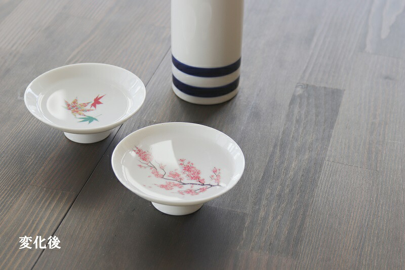 楽天市場】冷感桜 白平盃ペアセット 丸モ高木陶器 酒器 グラス
