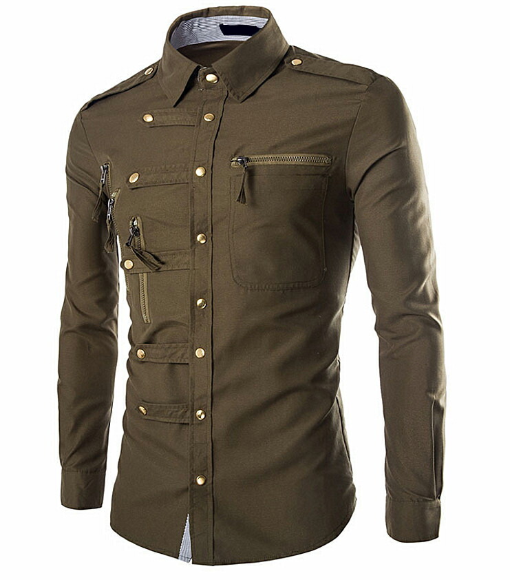 楽天市場 メール便可 長袖シャツ メンズ ミリタリーシャツ長袖 カジュアルシャツメンズ 長袖ミリタリージャケット シャツジャケット フライトシャツ 美人商事