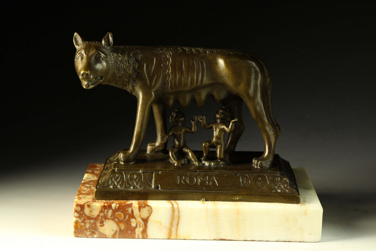 大人気ブロンズ像 男子と馬 インテリア 彫刻 銅像 - 美術品