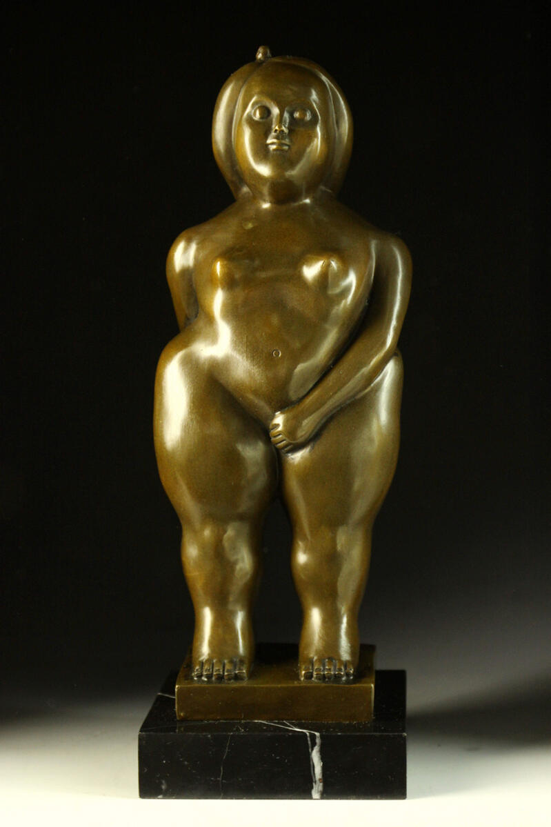 送料無料 大人気ブロンズ像 立つ太い裸婦 Botero 37 5 インテリア彫刻フィギュア Mpgbooks Com