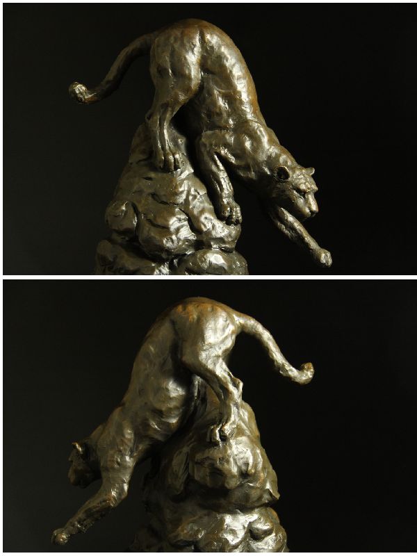 半額品 重量動物ブロンズ像 虎 31cm 大名品Barye作 インテリア家具 置物 彫刻 銅像 彫像 美術品フィギュア贈り物 プレゼント