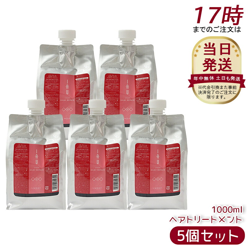 【5個仕かける】ルベル IAU イオ 皮膚軟化剤 シルキーリペア 整髪剤 1000ml