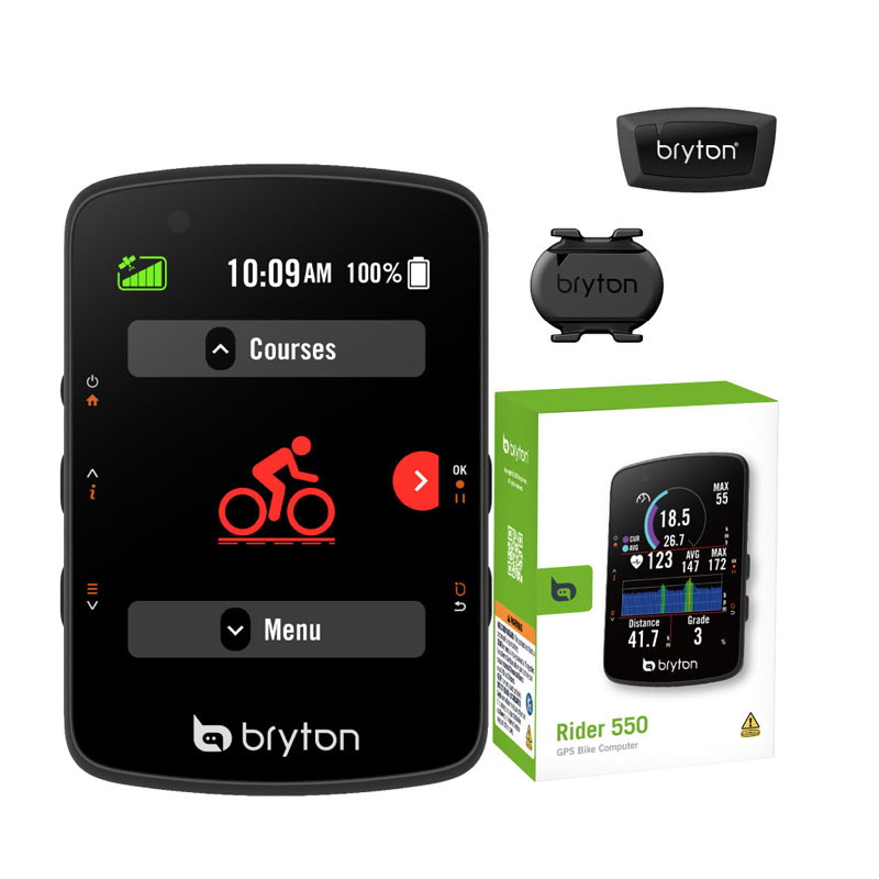 bryton ブライトン Rider 550D ライダー550D ケイデンス/心拍センサー付 GPSサイクルコンピューター