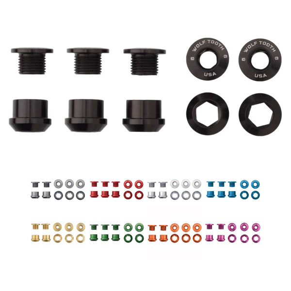 WOLF TOOTH ウルフトゥース Set of 5 Chainring Bolts+Nuts for 1X - 5 pcs 6mm 4,235円