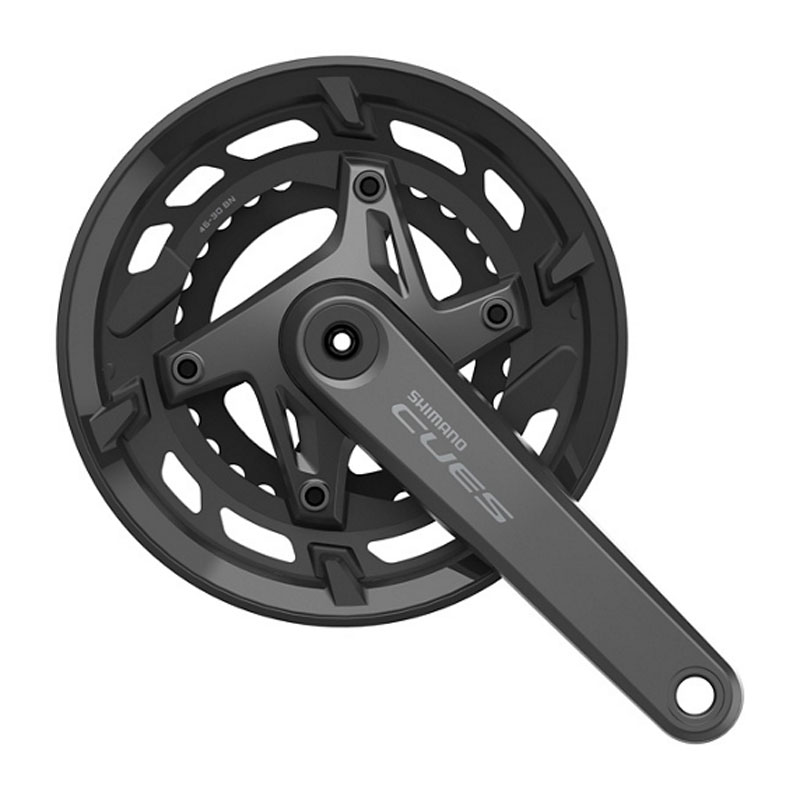 SHIMANO CUES クランクセット FC-U6000-2 2x9-10スピード 2ピース 46-30T チェーンガード付 シマノ キューズ
