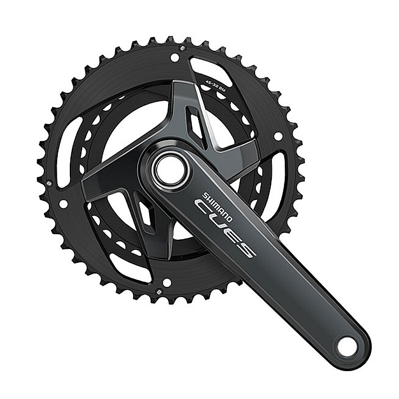 SHIMANO CUES クランクセット FC-U8000-2 2x11スピード ホローテック II 46-32T チェーンガード付 シマノ キューズ｜自転車の専門店　バイクキング