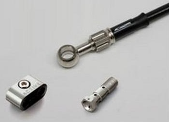 Dio110（ディオ110）11～14年 ボルトオンブレーキホースキット フロント用 右1本/左下1本 メッキ スモークホース ACパフォーマンスライン