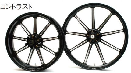 XR1200、XR1200X 09～11年 アルミ鍛造ホイール フロント（3.50-17）ダブルディスク用 コントラスト GLIDE（グライド）