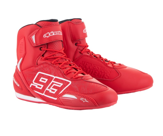 AUSTIN ライディングシューズ 3012 BRIGHT RED WHITE 8.5/26.0cm アルパインスターズ（alpinestars）