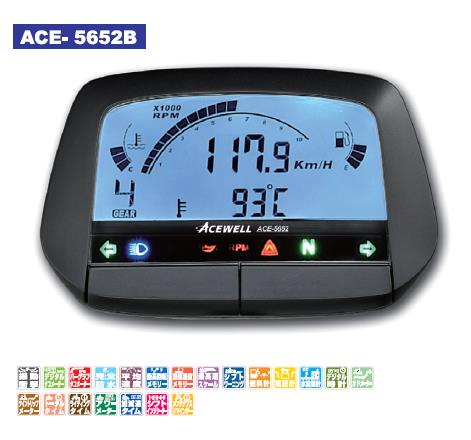 ACE-5652シリーズ 多機能デジタルメーター ブラック ACEWELL（エースウェル）