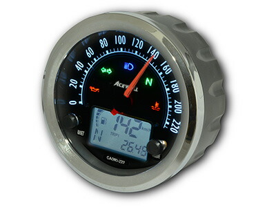 CA080 Series 多機能デジタルメーター 160km/hスケール（ブラックパネル） ACEWELL（エースウェル）