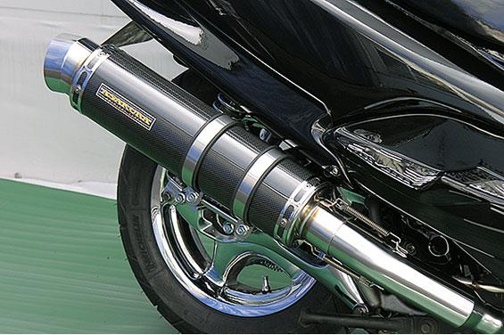 マジェスティ125(MAJESTY) GGタイプマフラー レーシングタイプ ブラックカーボン ASAKURA(浅倉商事)