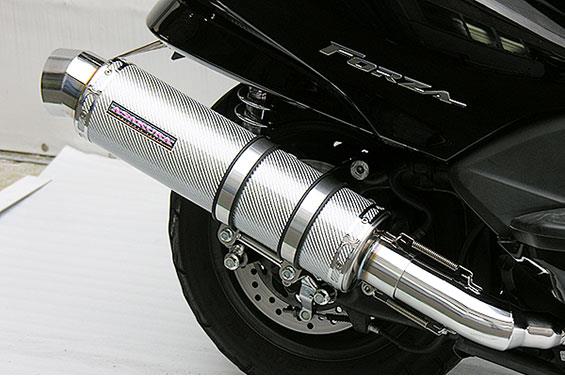 フォルツァ（FORZA）MF08 GGタイプマフラー レーシングタイプ ホワイトカーボン ASAKURA（浅倉商事）