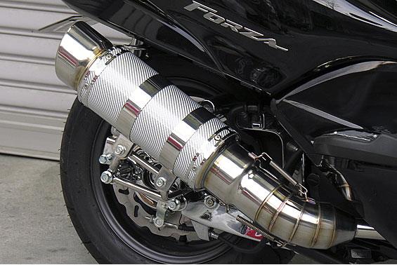 フォルツァ（FORZA）MF08 HEタイプマフラー RSタイプ ホワイトカーボン ASAKURA（浅倉商事）