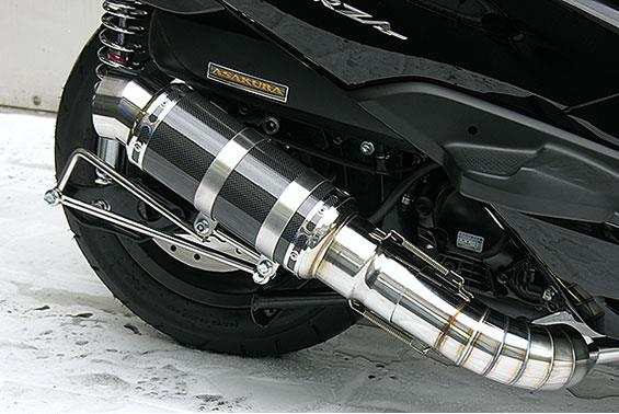 フォルツァ（FORZA）MF10 HEタイプマフラー レーシングタイプ ブラックカーボン ASAKURA（浅倉商事）