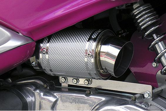 マジェスティ125（MAJESTY） エアクリーナーキットレーシングタイプ ホワイトカーボン ASAKURA（浅倉商事）