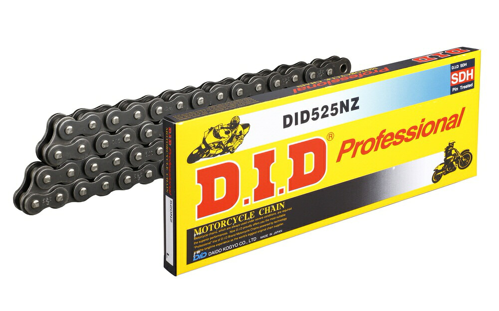 NZシリーズ 525NZ-110L FJ(クリップ) スチール色 最高強度ノンシールチェーン DID(ダイドー)