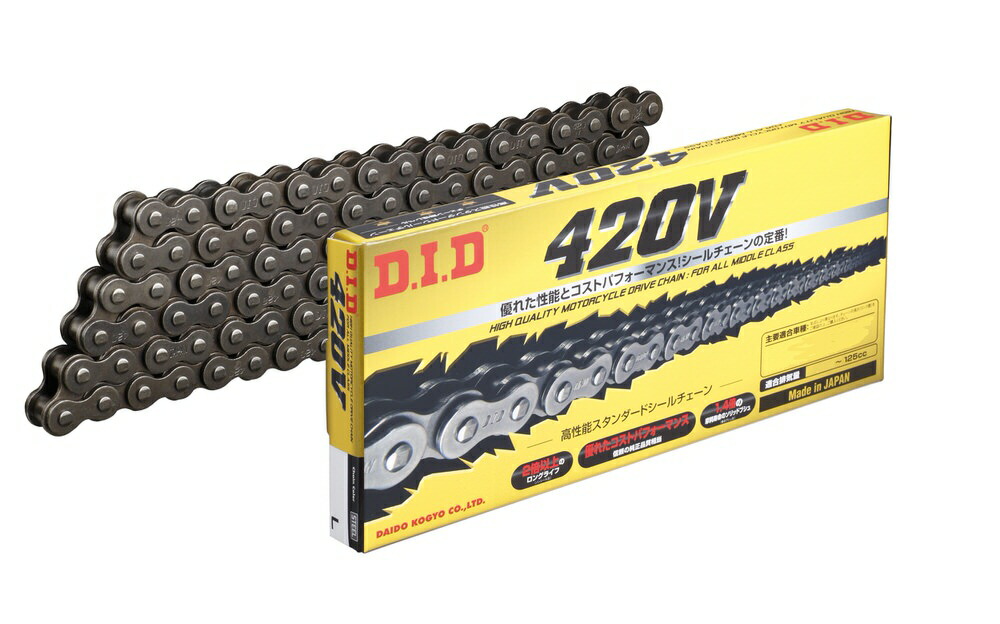 Vシリーズ 420V-130L RJ クリップ スチール色 O-リングチェーン DID