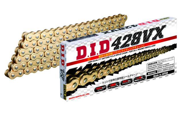 VXシリーズ 428VX-126L ZJ（カシメ） ゴールド色 シールチェーン DID（ダイドー）｜バイク メンテ館
