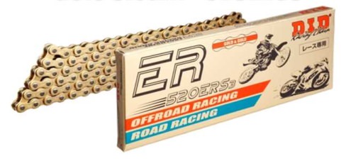 ERS3シリーズ 520ERS3-132L RJ（クリップ） ノンシールチェーン ゴールド色 DID（ダイドー）｜バイク メンテ館