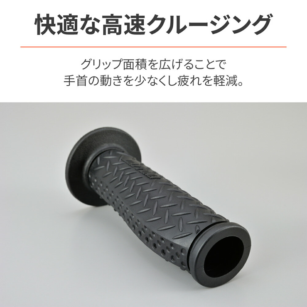 ブルー_120mm デイトナ 2層構造 120mm 99264 GG-D-KATANA エンド貫通 グリッピーグリップ グリップ ハンドル径φ22.2用  バイク用 ブルー 【公式ショップ】 グリッピーグリップ