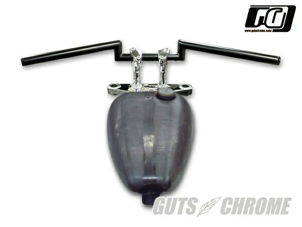 ブラック Z BAR 2インチ ヘコミ無 GUTS CHROME（ガッツクローム）｜バイク メンテ館