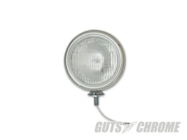 5500-0075 ビンテージスタイルフォグライト クリアレンズ （ハロゲンH3バルブ） GUTS CHROME（ガッツクローム）｜バイク メンテ館